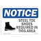 Signmission OSHA Sign, Steel Toe Shoes Required Area, 24in X 18in Aluminum, 24" W, 18" H, Landscape OS-NS-A-1824-L-16620 - alternate 1
